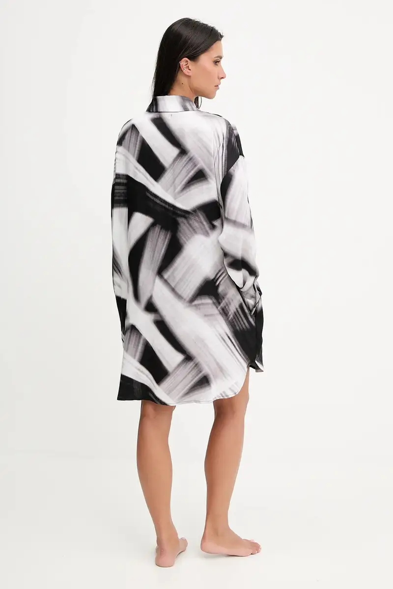 camicia da notte donna colore nero YI30070 miniatura 3