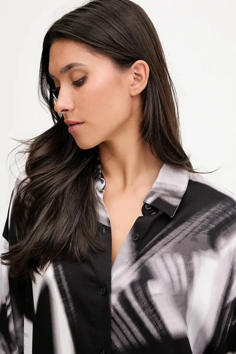 camicia da notte donna colore nero YI30070 miniatura 4