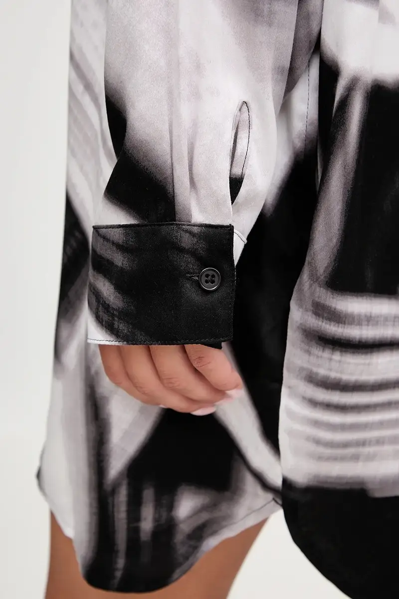 camicia da notte donna colore nero YI30070 miniatura 5