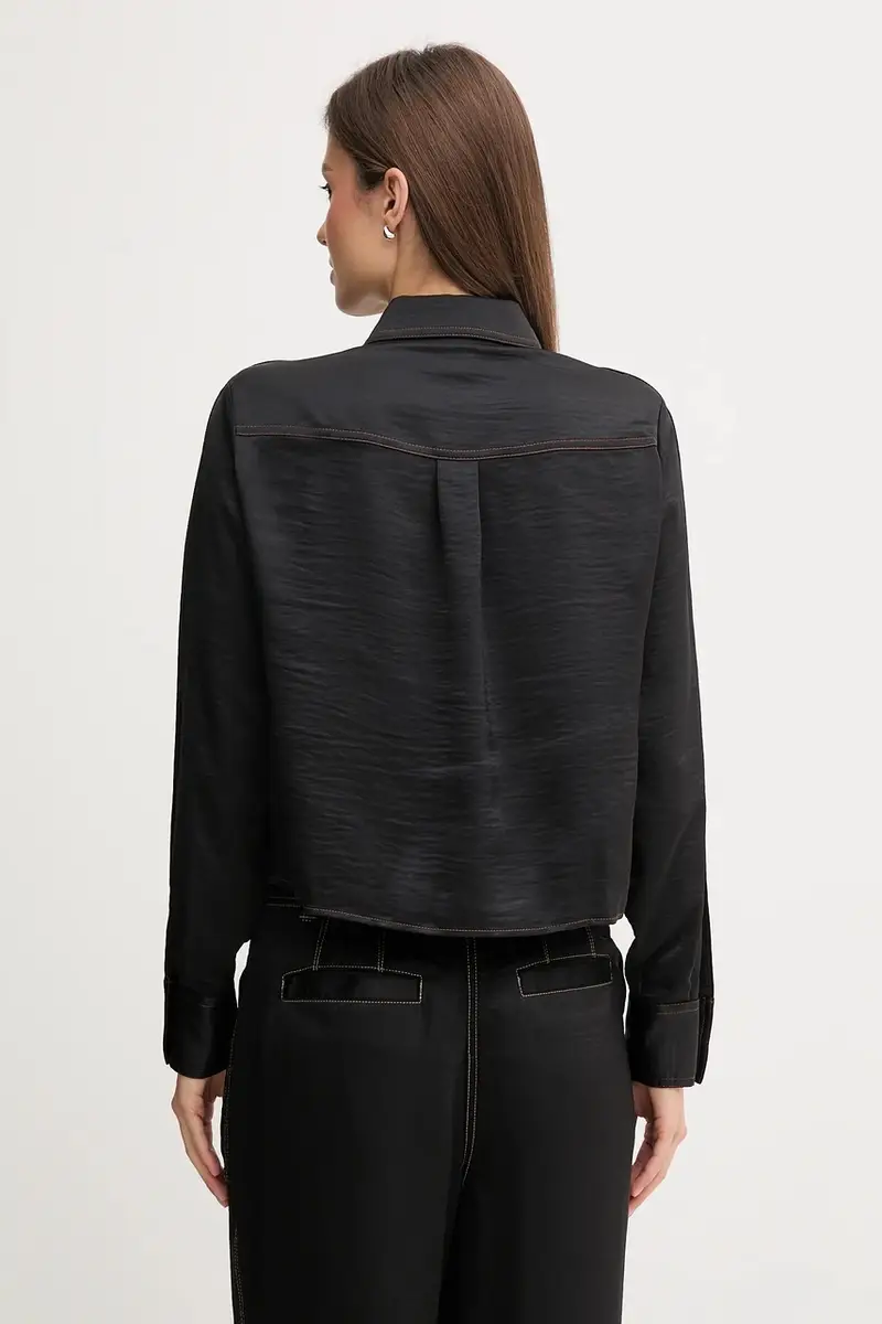 camicia donna colore nero P5EM7B93 miniatura 3