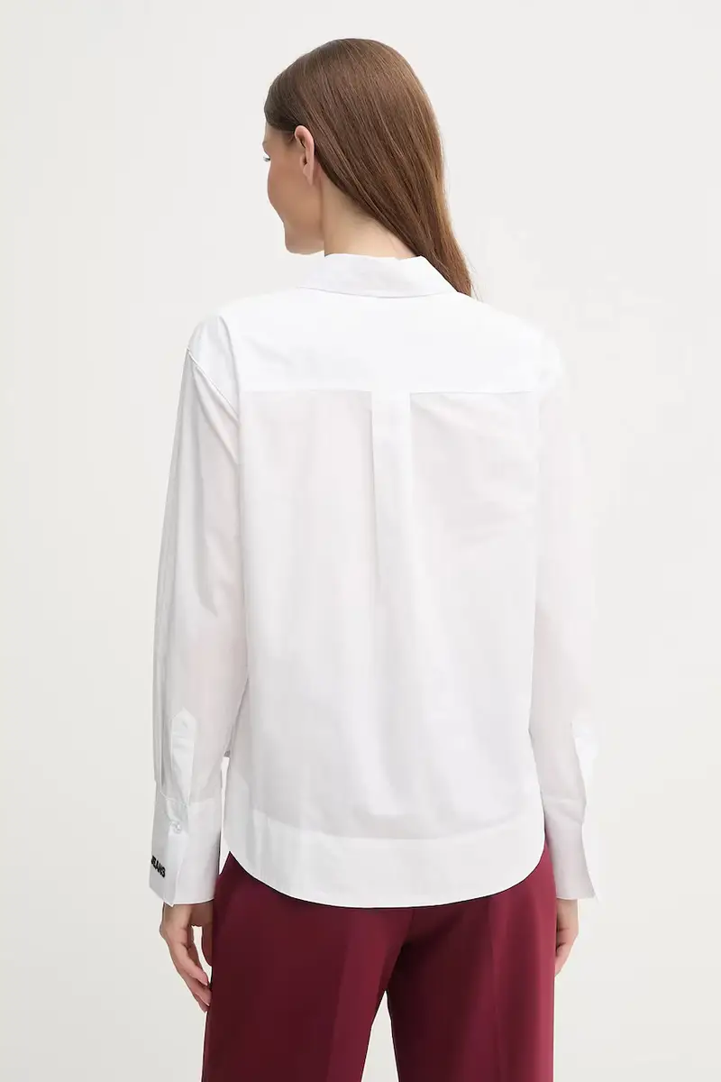 camicia in cotone donna colore bianco DJ5W2108 miniatura 3