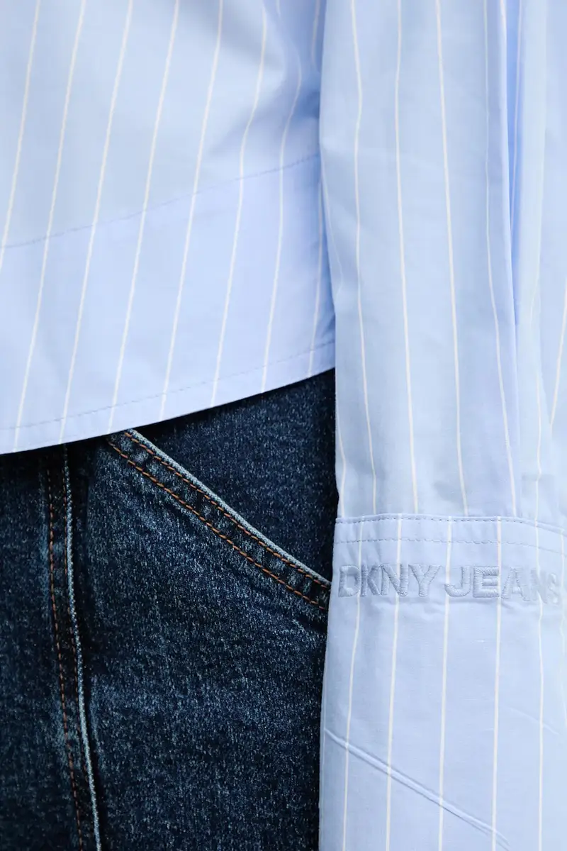 camicia in cotone donna colore blu DJ5W2129 miniatura 5