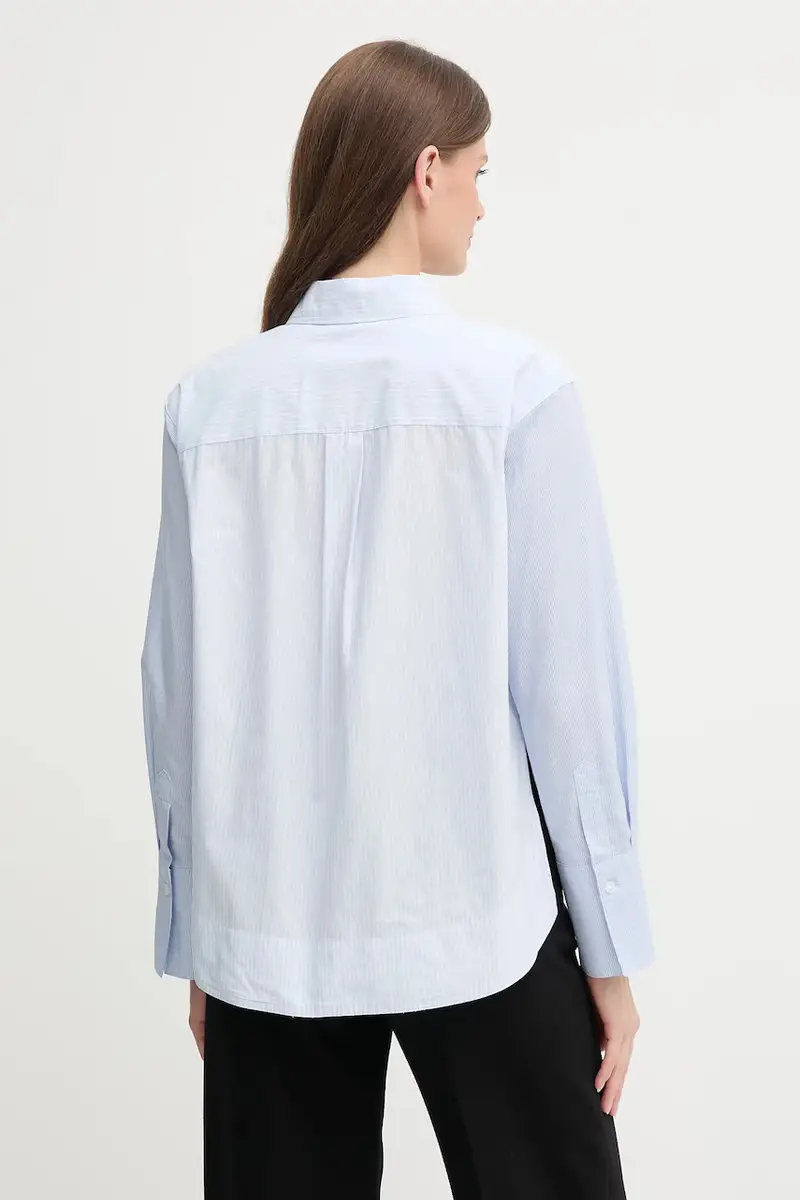 camicia in cotone donna colore blu DJ5W2130 miniatura 3