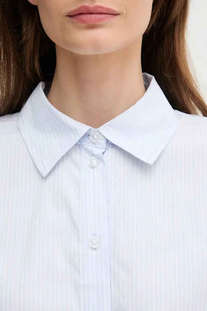 camicia in cotone donna colore blu DJ5W2130 miniatura 5