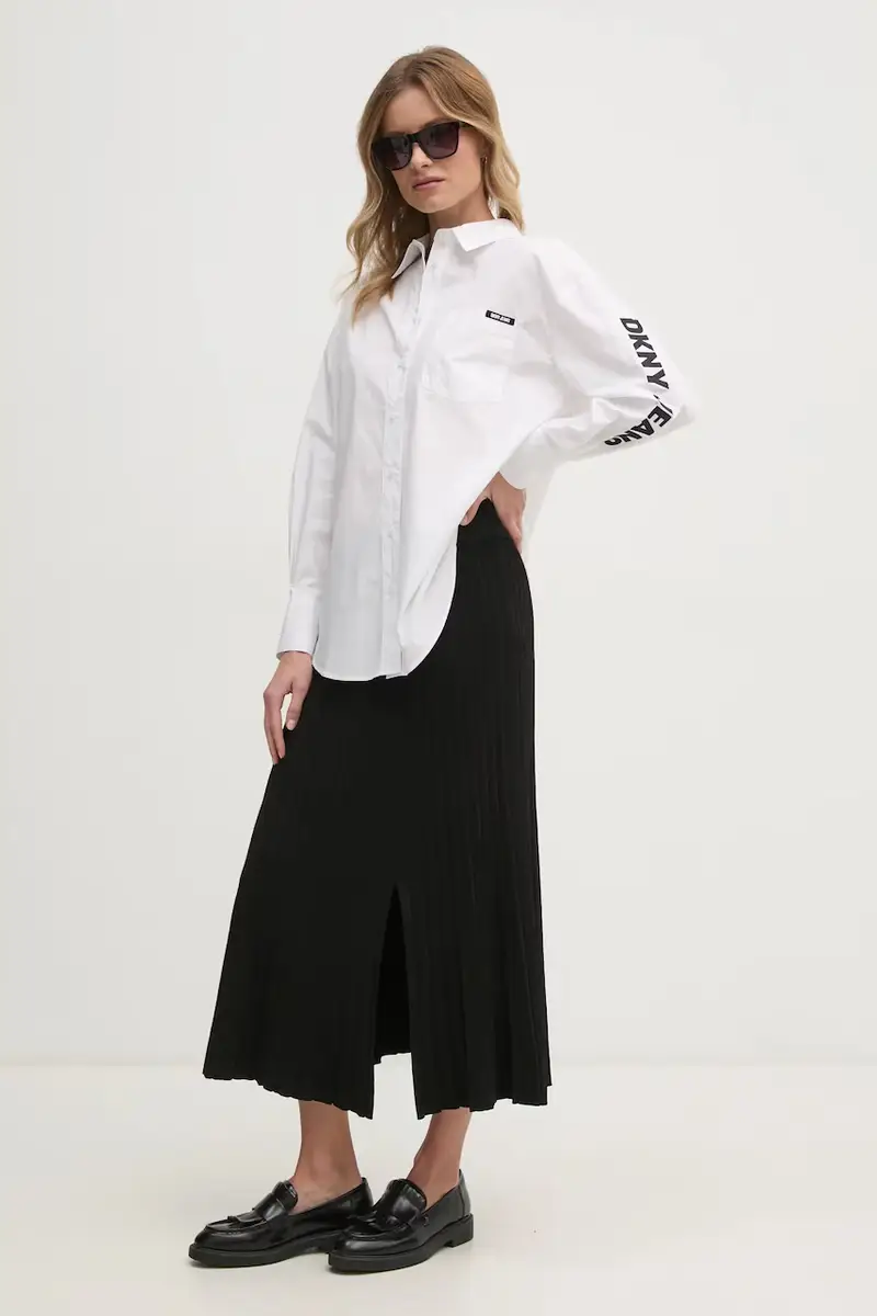 camicia in cotone donna colore nero E31M1RDM Bianco miniatura 2