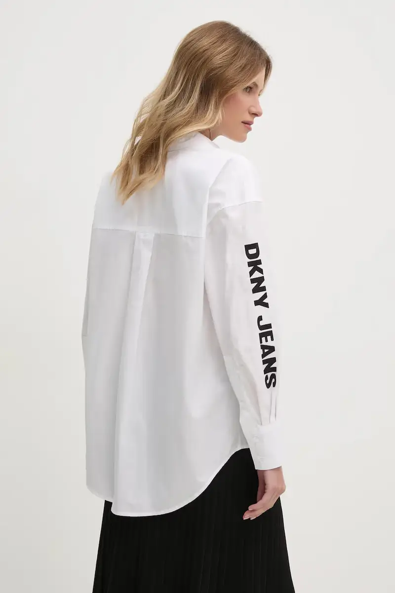 camicia in cotone donna colore nero E31M1RDM Bianco miniatura 3