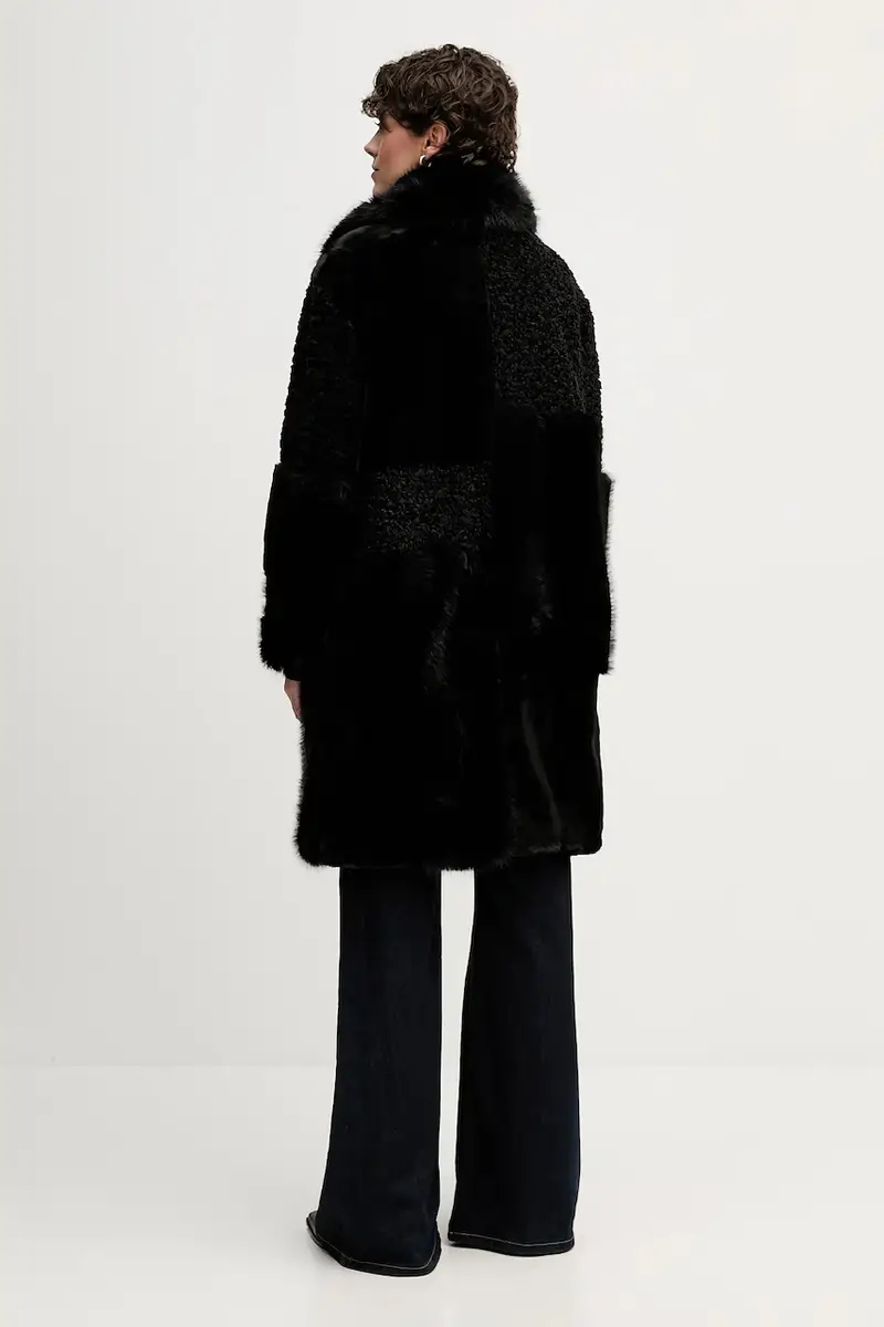 cappotto colore nero miniatura 3