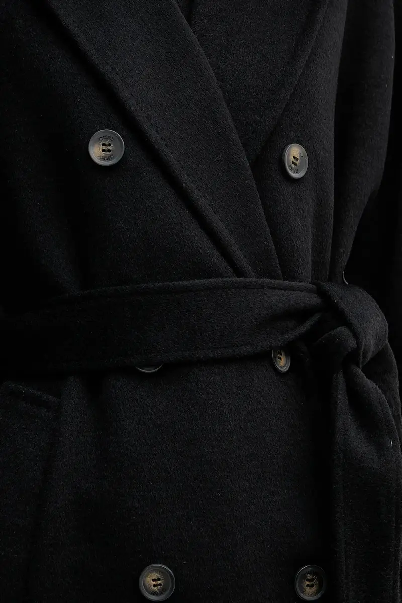 cappotto in lana colore marrone DLEMWS16 Nero miniatura 5