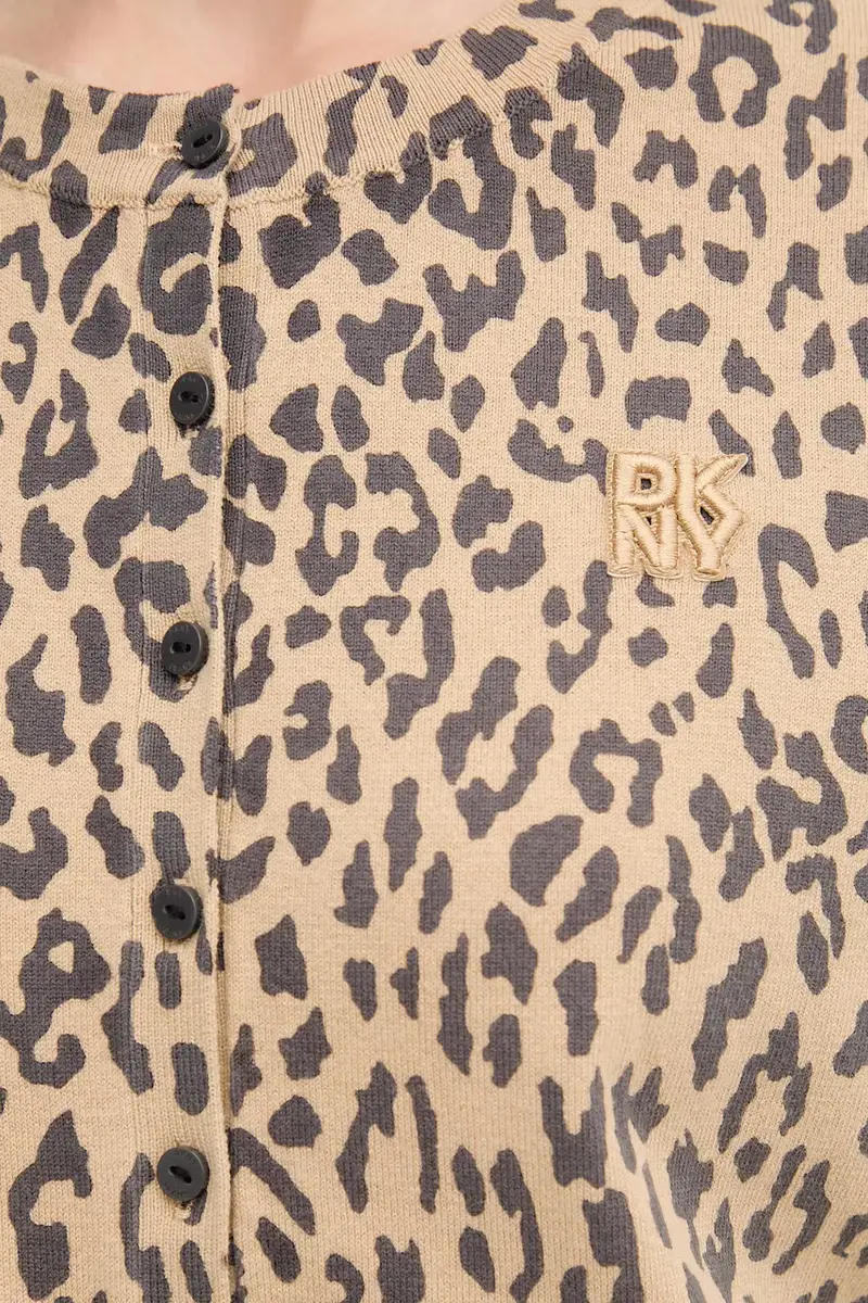 DKNY Cardigan Donna Beige 3572518 miniatura 5