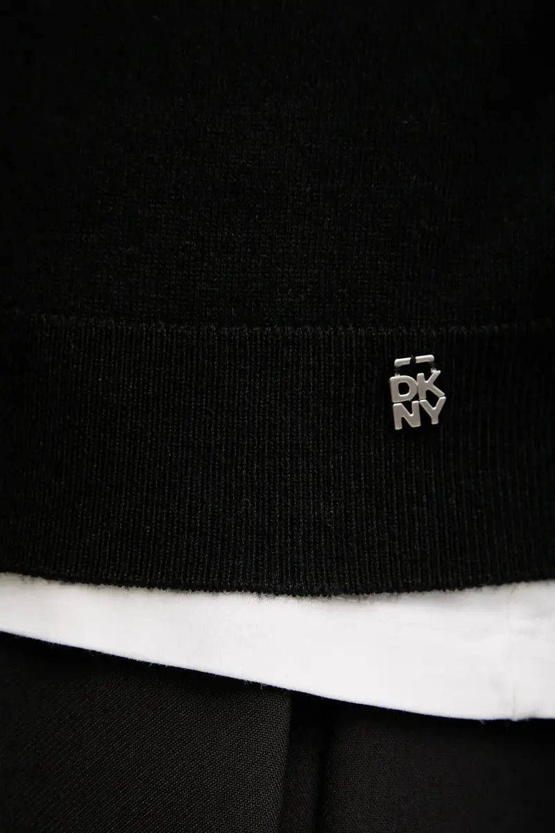 DKNY Cardigan Donna Nero 3816918 miniatura 5