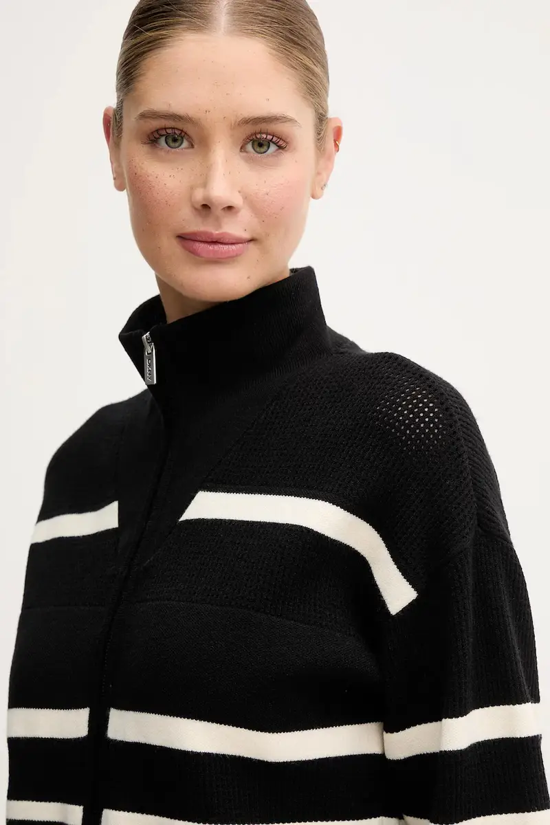 DKNY Cardigan Donna Nero 3639431 miniatura 4