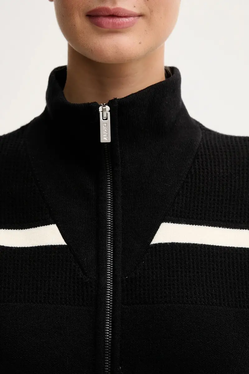 DKNY Cardigan Donna Nero 3639431 miniatura 5