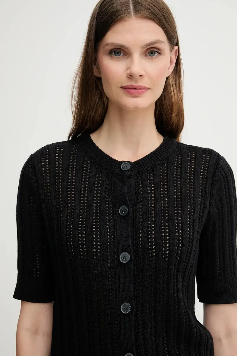 DKNY Cardigan Donna Nero 3639995 miniatura 4
