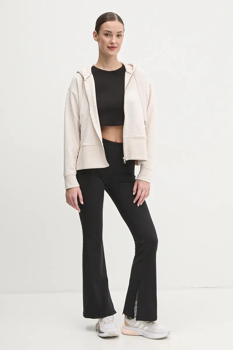 felpa donna colore beige con cappuccio DP4J9312 miniatura 2