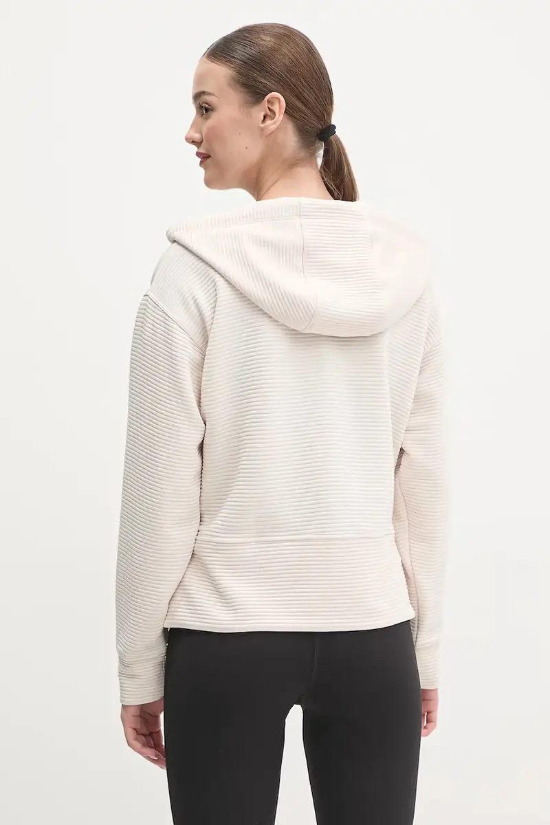 felpa donna colore beige con cappuccio DP4J9312 miniatura 3