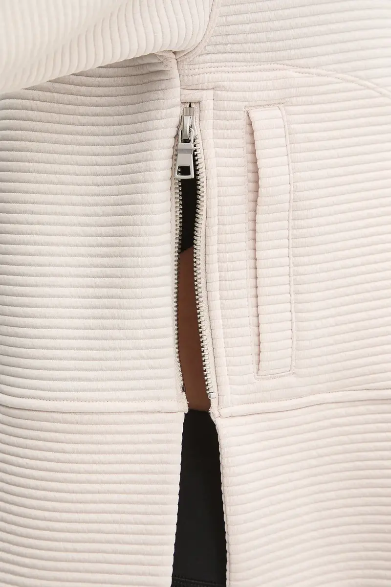 felpa donna colore beige con cappuccio DP4J9312 miniatura 5