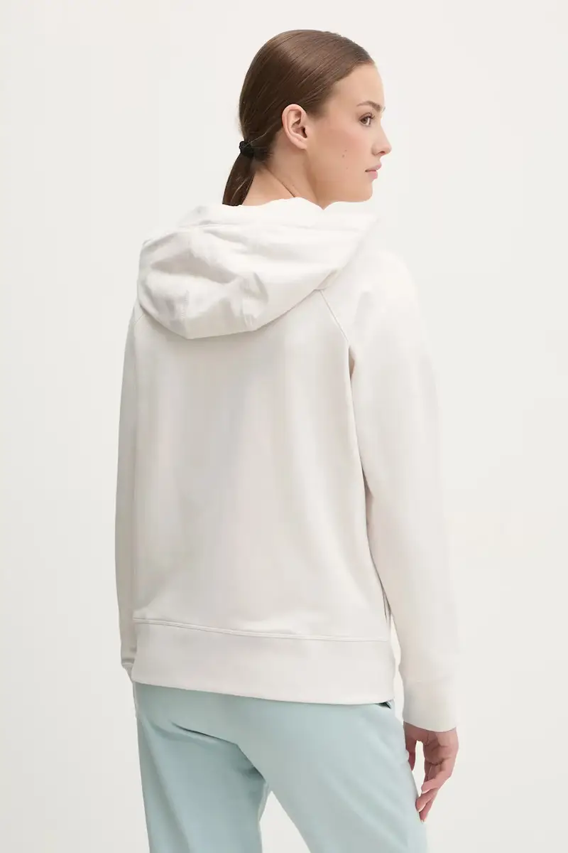 felpa donna colore beige con cappuccio DP5J9510 miniatura 3