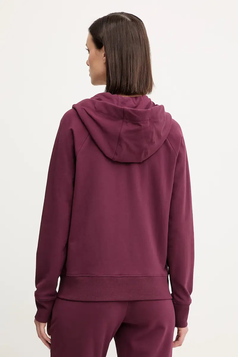 felpa donna colore beige con cappuccio DP5J9510 Granata miniatura 3