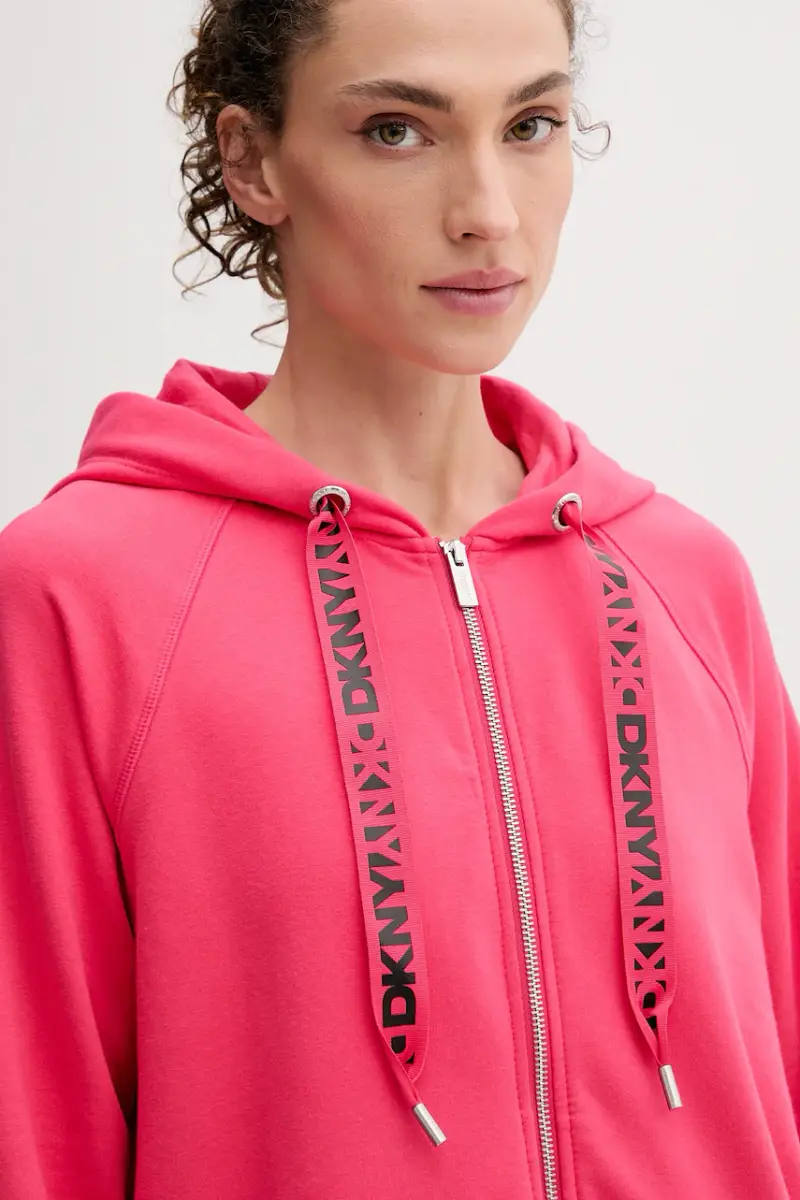 felpa donna colore beige con cappuccio DP5J9510 Rosa miniatura 4