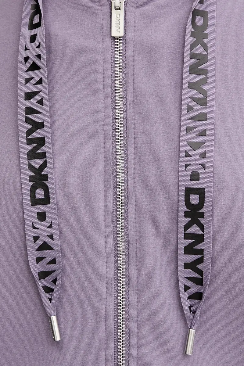 felpa donna colore beige con cappuccio DP5J9510 Violetto miniatura 5