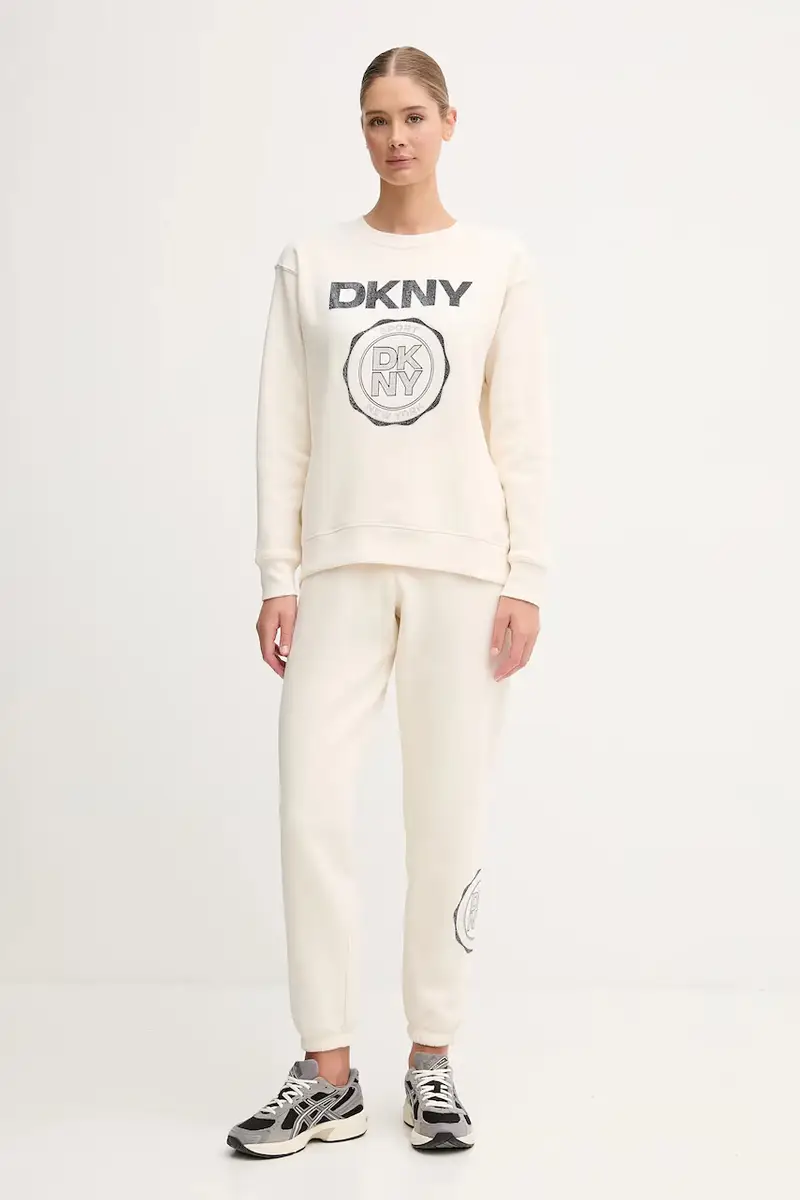 felpa donna colore beige DP5T1340 miniatura 2