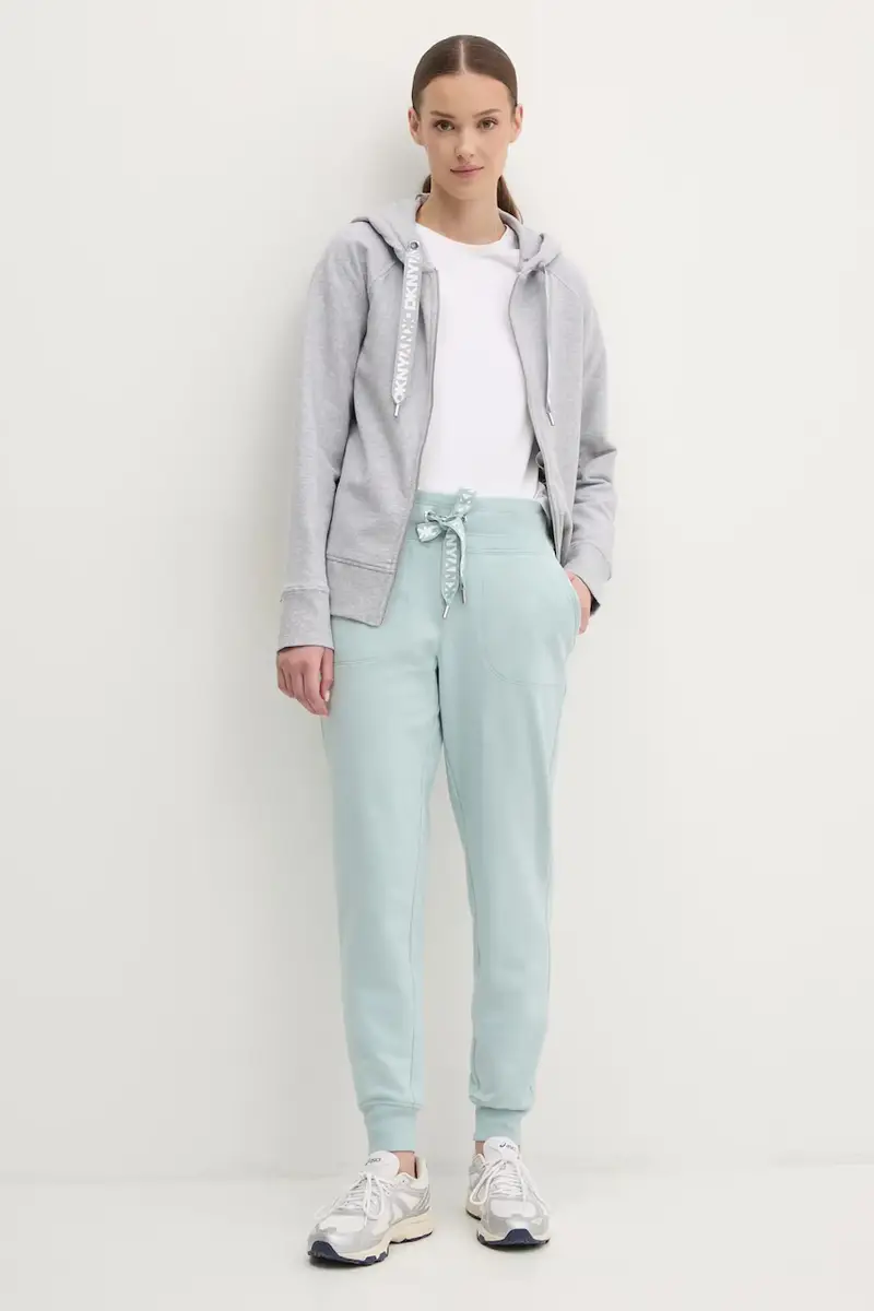 felpa donna colore grigio con cappuccio DP5J9510 miniatura 2