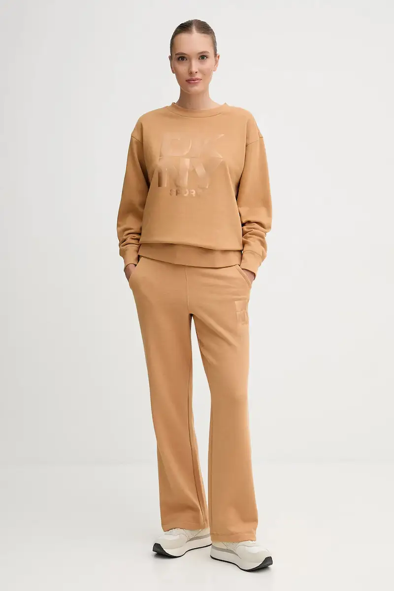 felpa donna colore marrone DP5T1444 miniatura 2