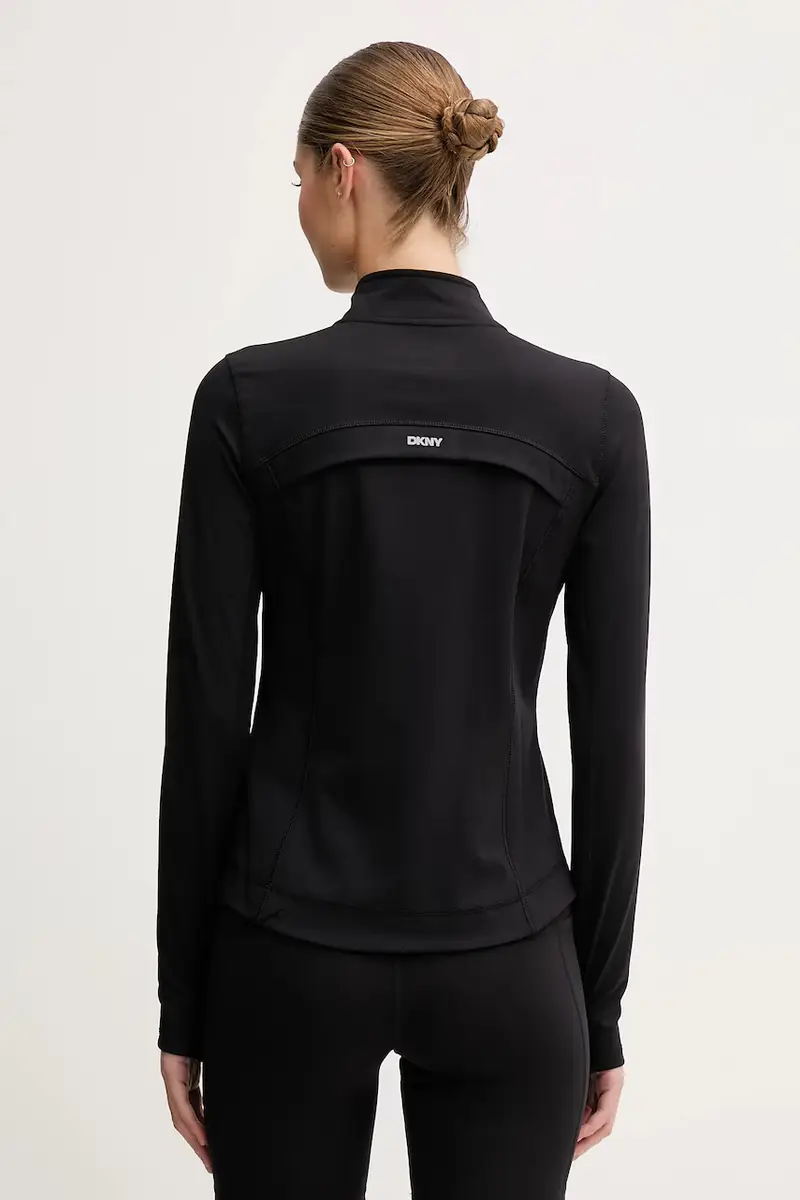 felpa donna colore nero con applicazione DP5J9616 miniatura 3