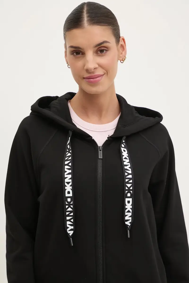 felpa donna colore nero con cappuccio DP5J9510