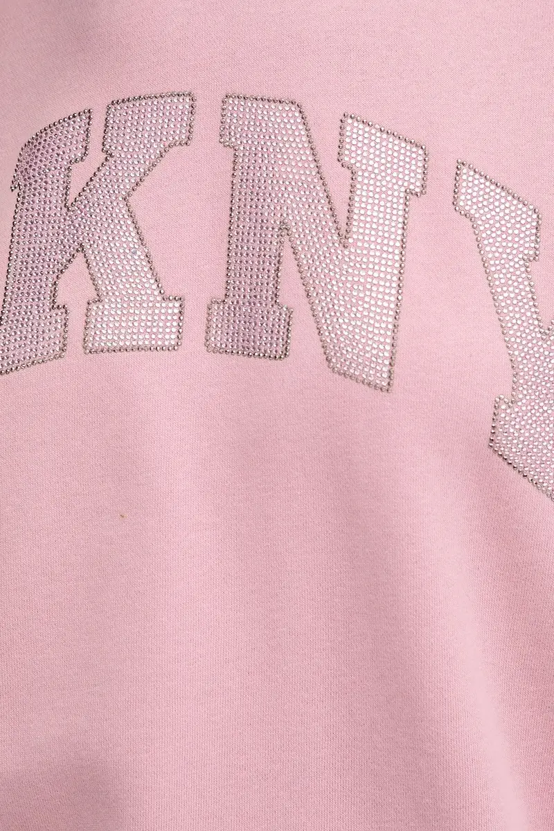 felpa donna colore rosa con applicazione DP5T1462 miniatura 5