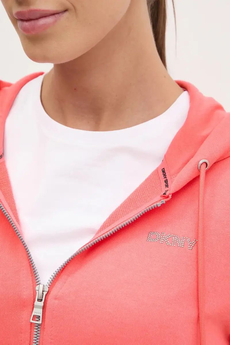 felpa donna colore rosa con cappuccio DP5J9588 miniatura 5