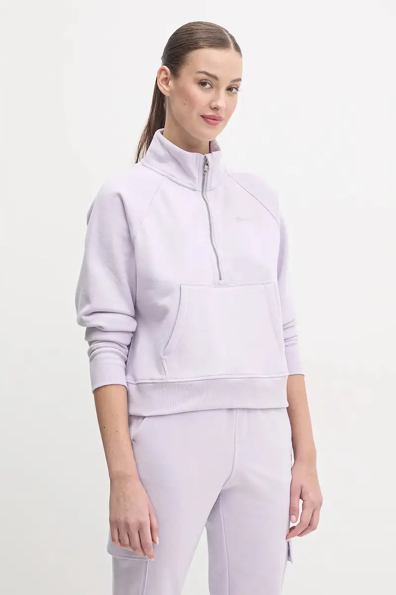 felpa donna colore violetto con applicazione DP5T9993