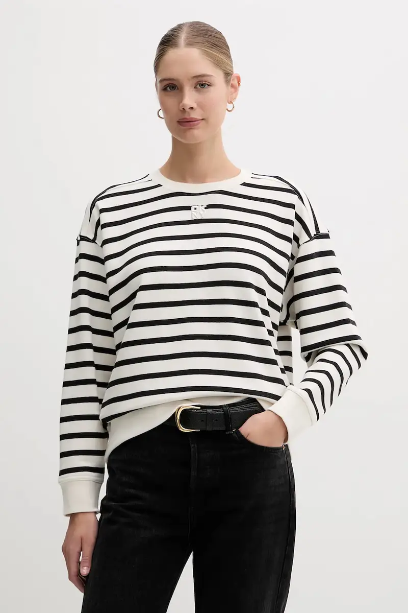 felpa in cotone donna colore beige DJ4T1344