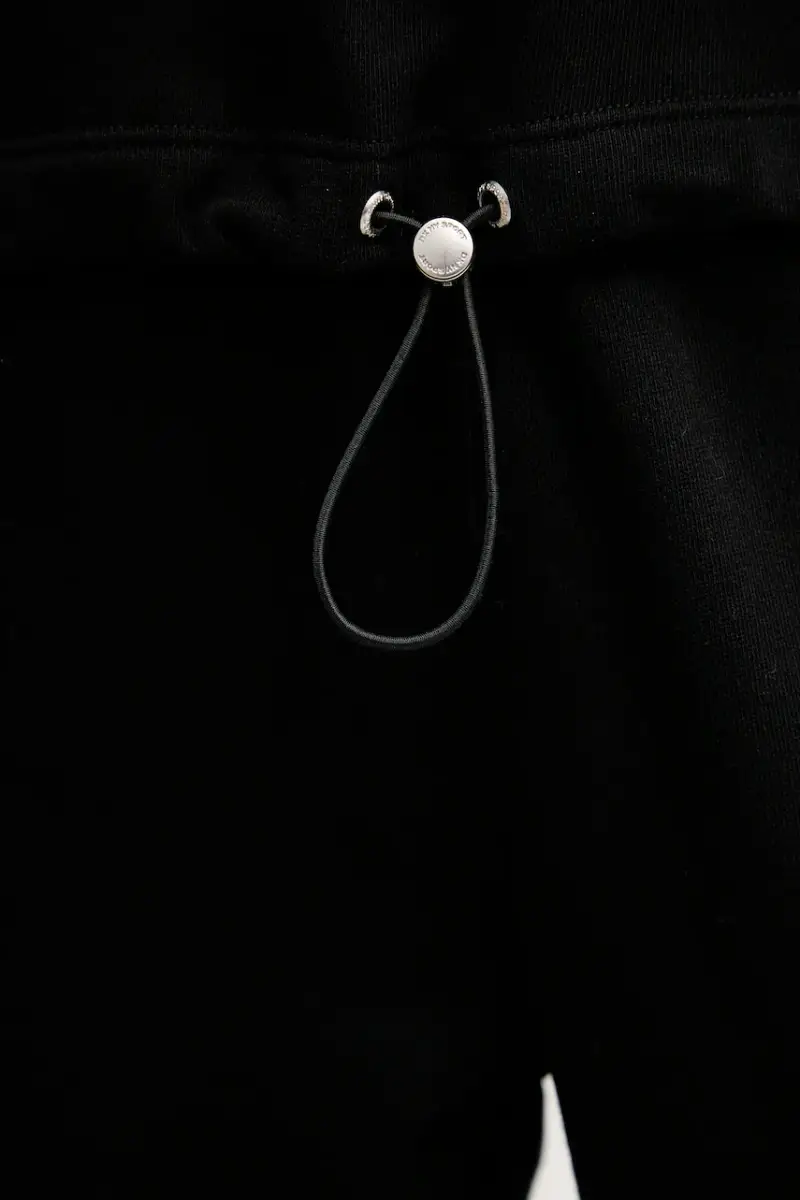 felpa in cotone donna colore nero con applicazione DP5T1414 miniatura 5