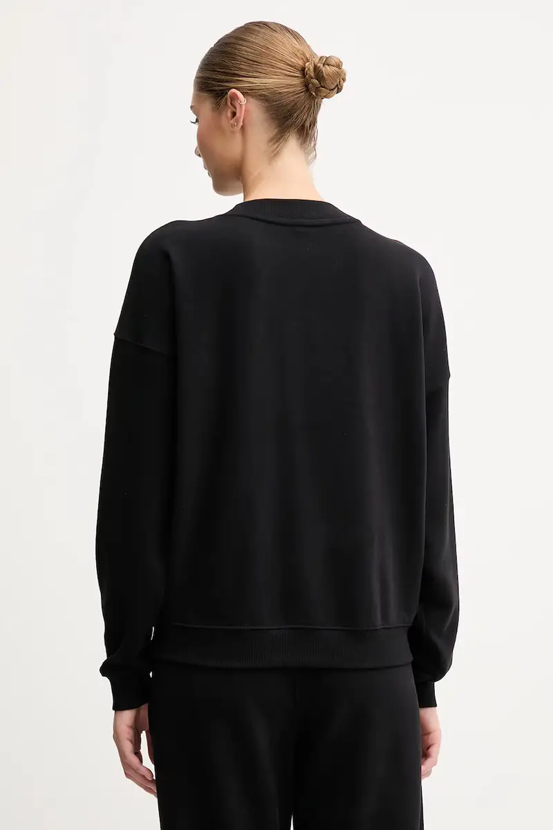 felpa in cotone donna colore nero DP5T1406 miniatura 3