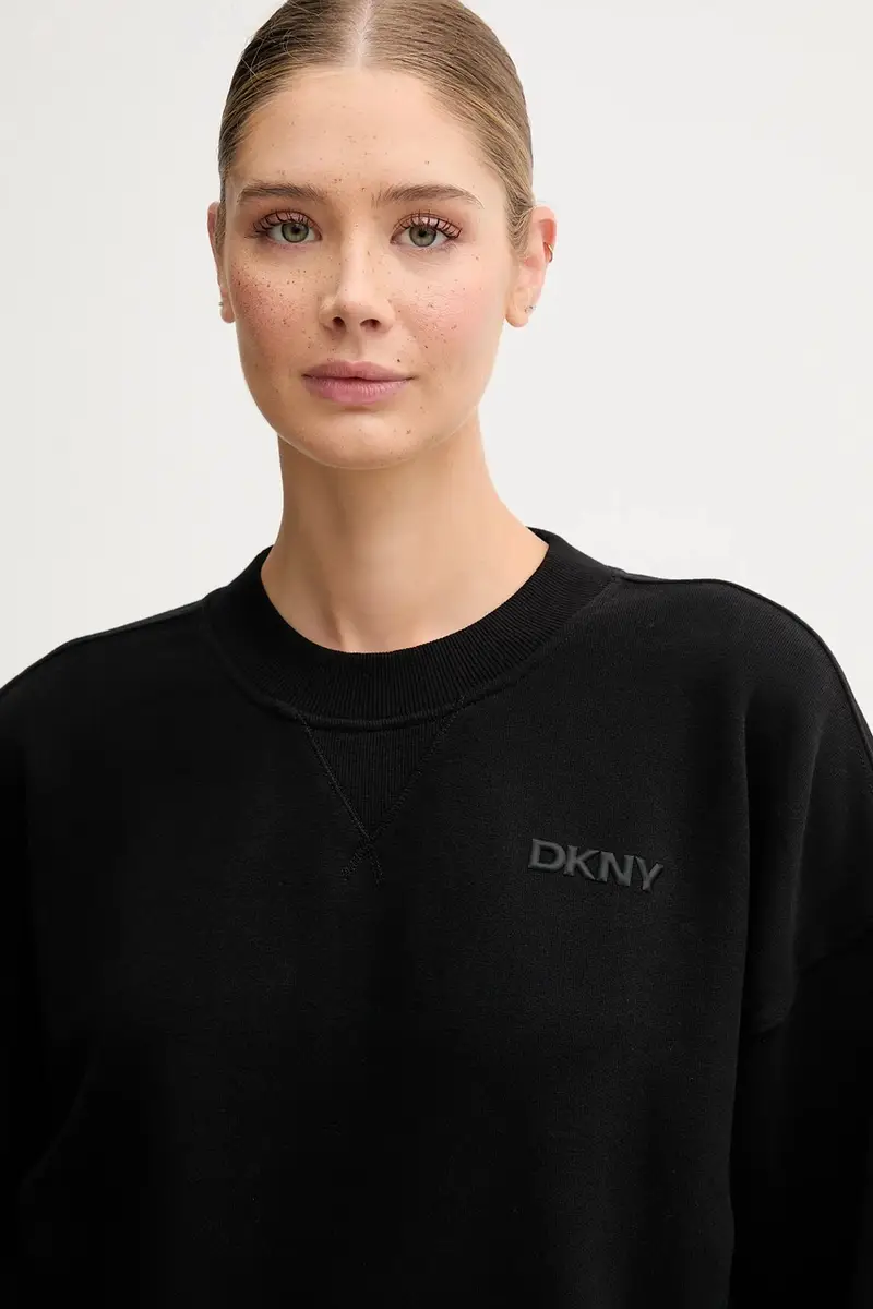 felpa in cotone donna colore nero DP5T1406 miniatura 4