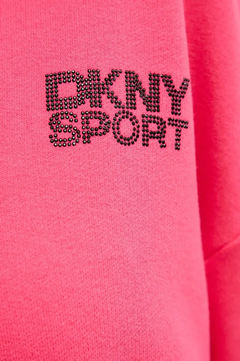 felpa in cotone donna colore rosa con applicazione DP5T1279 miniatura 5