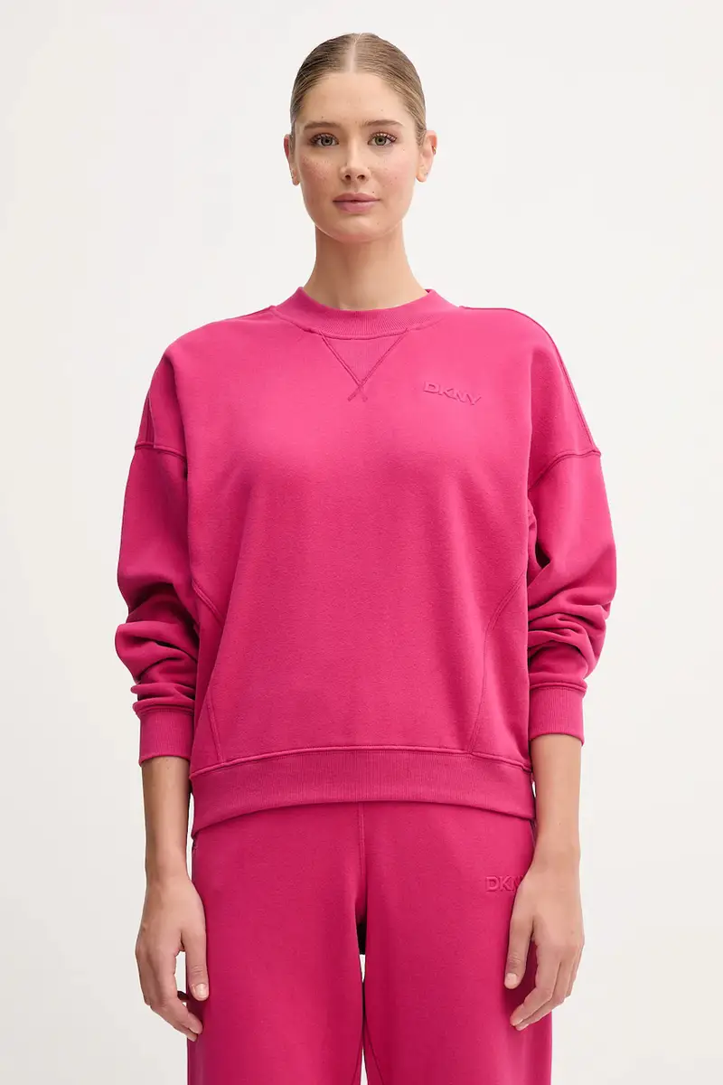 felpa in cotone donna colore rosa DP5T1406
