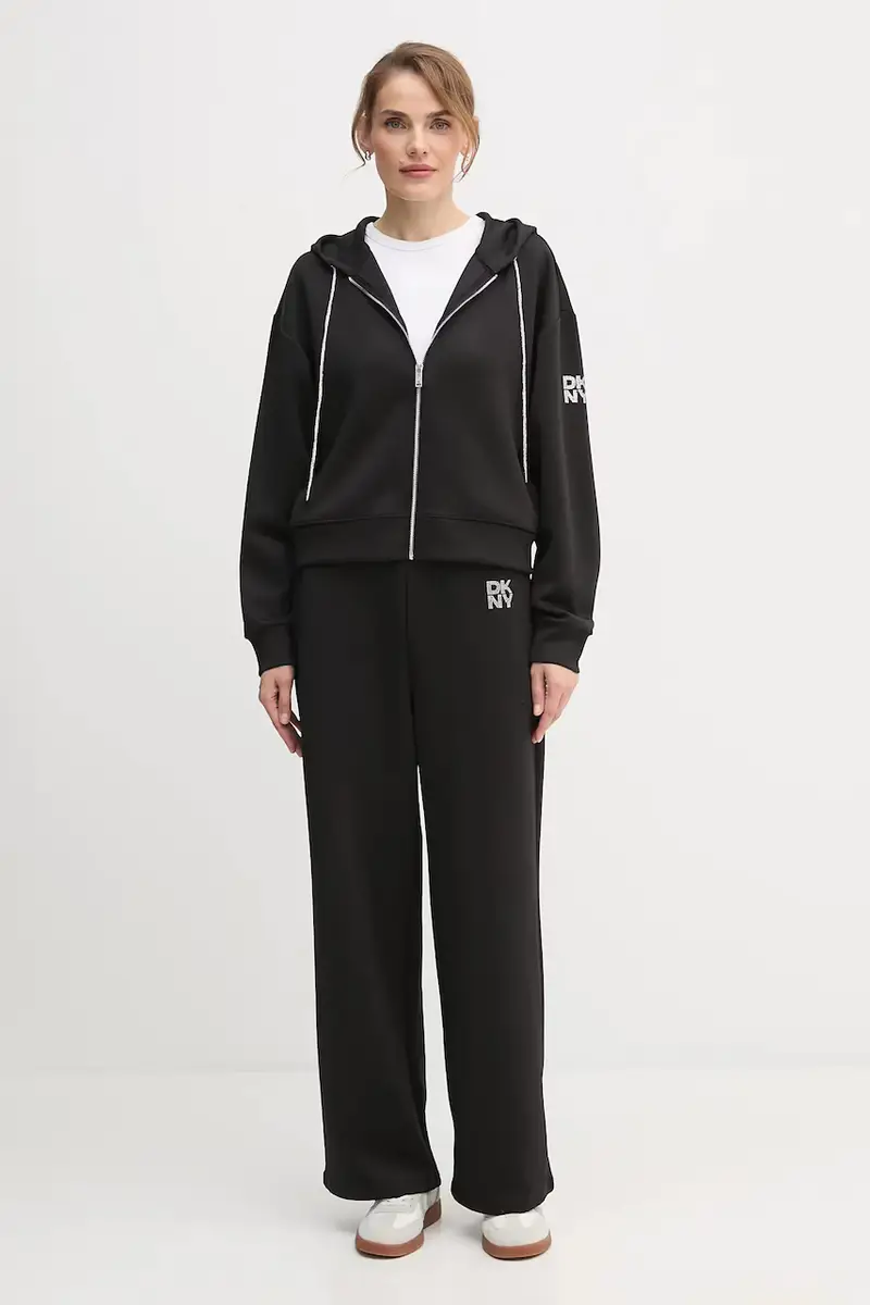 felpa KNIT JACKET donna colore nero con cappuccio P5ME7CNY miniatura 2