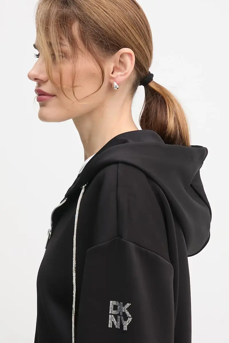 felpa KNIT JACKET donna colore nero con cappuccio P5ME7CNY miniatura 4