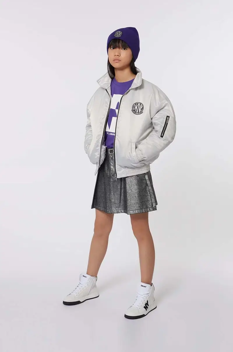 giacca bomber bambini Grigio miniatura 4