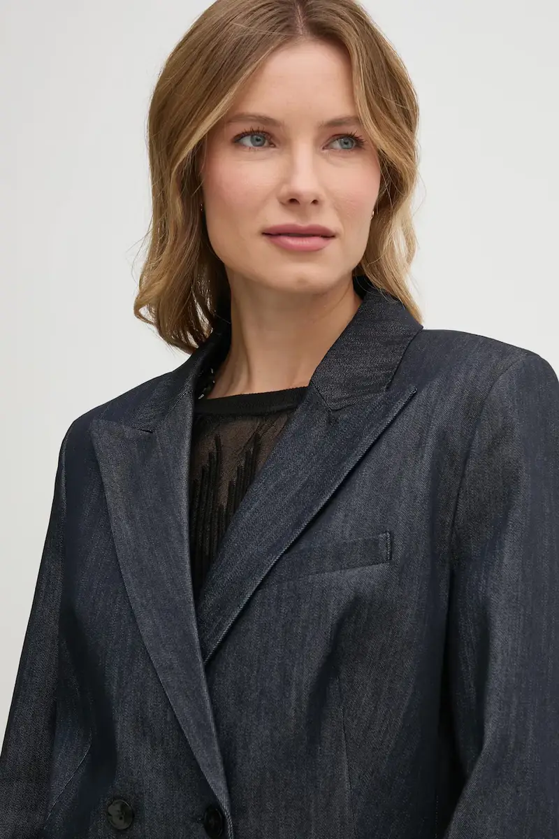 giacca colore blu navy DJ4J6010 miniatura 4