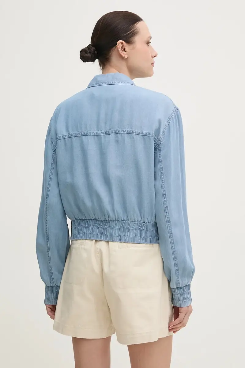 giacca colore blu P51CZA84 miniatura 3