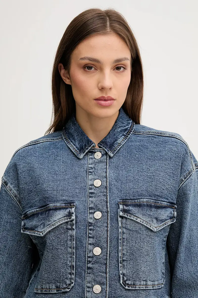 giacca di jeans colore blu DJ5J6122 miniatura 4