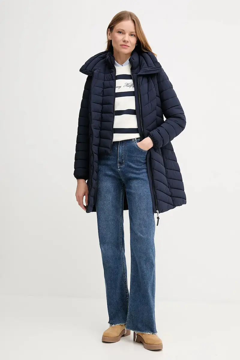 giacca donna colore marrone DLEMPN46 Blu navy miniatura 2