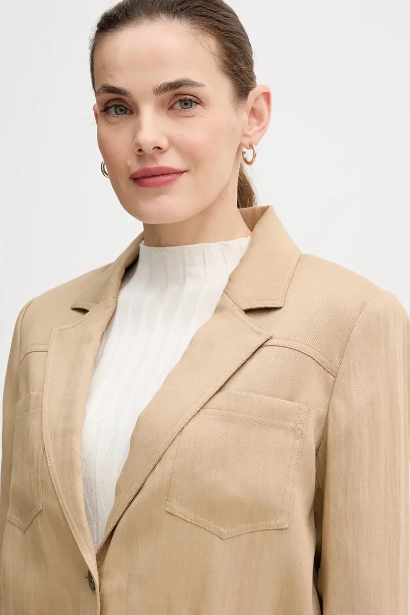 giacca WOVEN JACKET Beige miniatura 4