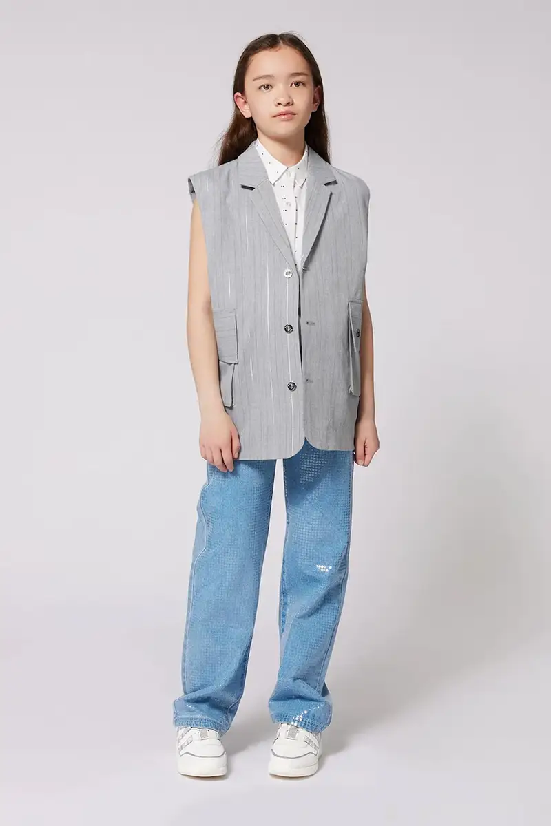 DKNY Gilet Grigio 3324968 miniatura 5