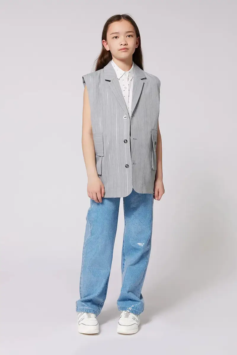 DKNY Gilet Grigio 3324969 miniatura 5