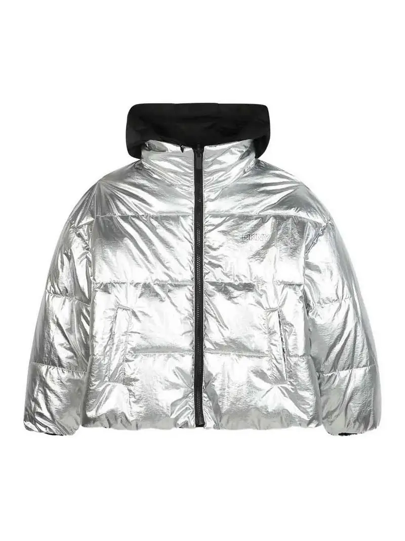 Giubbino Reversibile Con Logo Nero