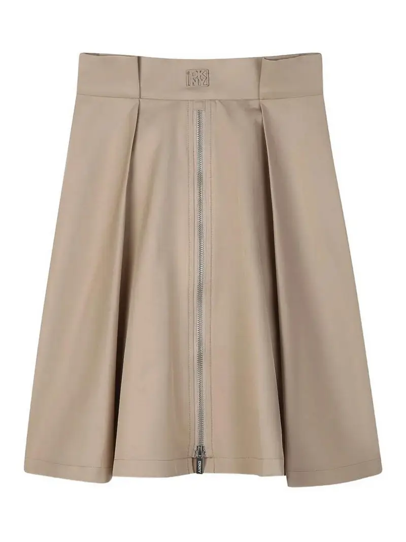 Gonna Con Logo Beige